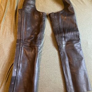 Womens leather motorcycle chaps